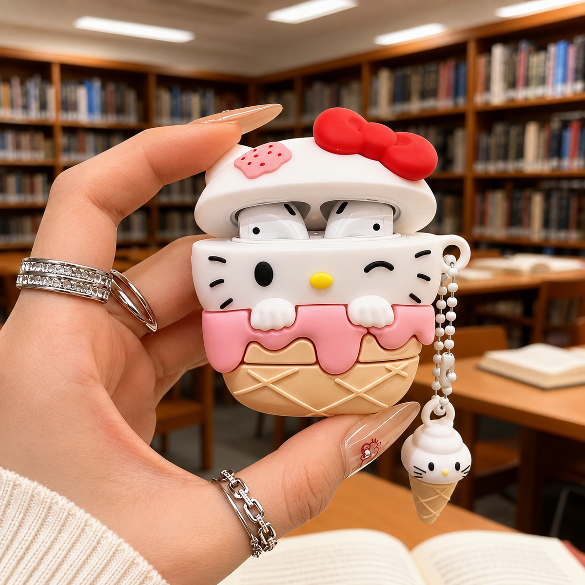 Pink Sprinkle AirPod Case - front view