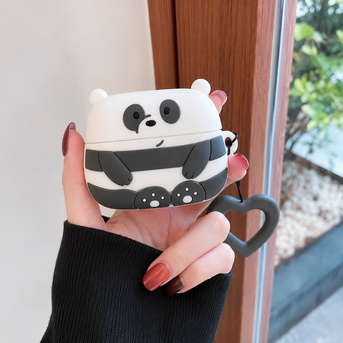 PandaPuff AirPod Case - front view