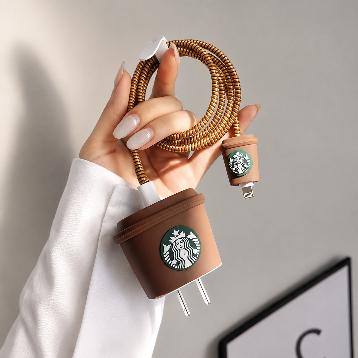 Cafe Lux Adapter Kit - coiled cable and wall adapter