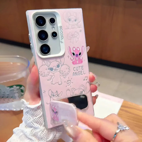 Cartoon grip case - pink