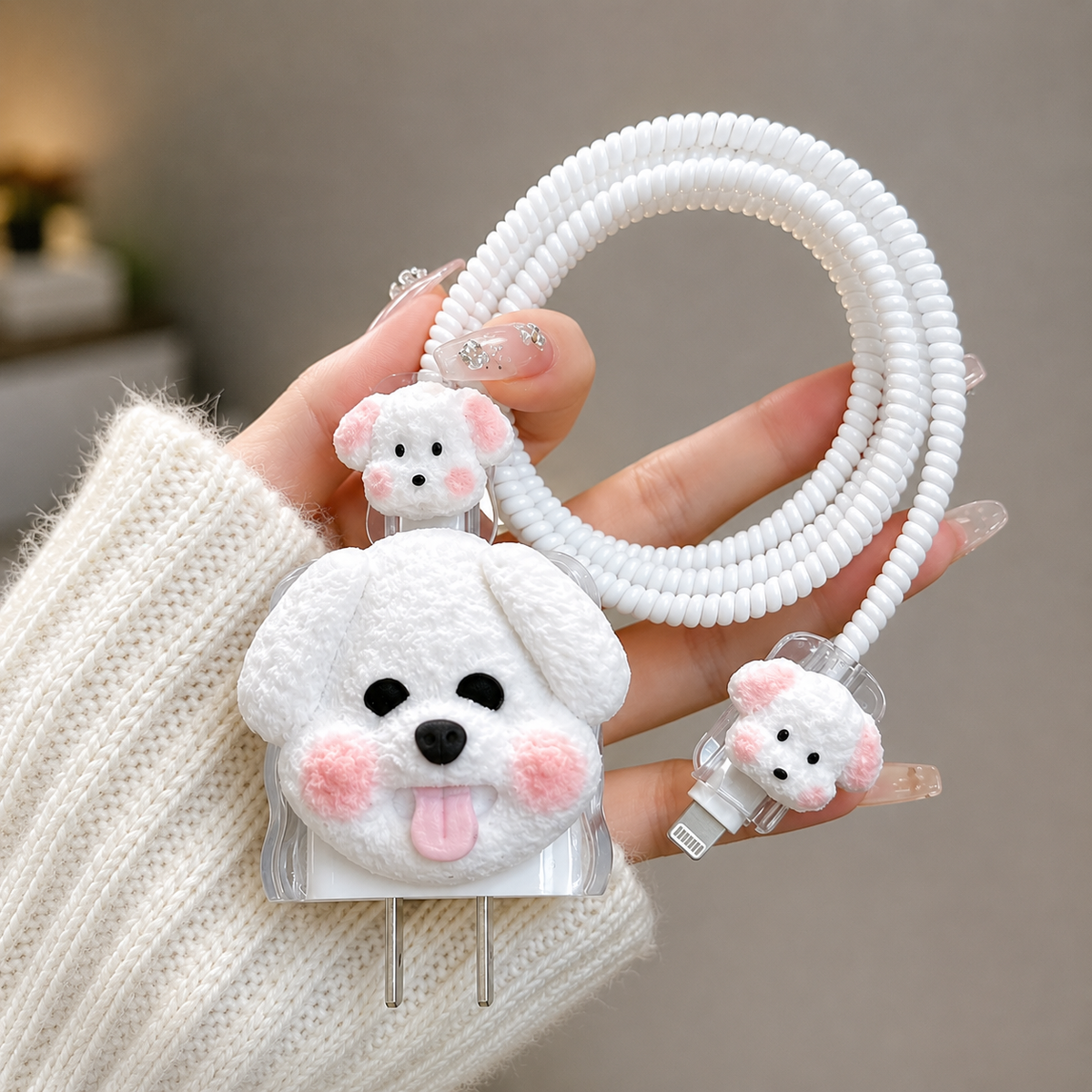Cute Puppy Adapter Case - styled shot