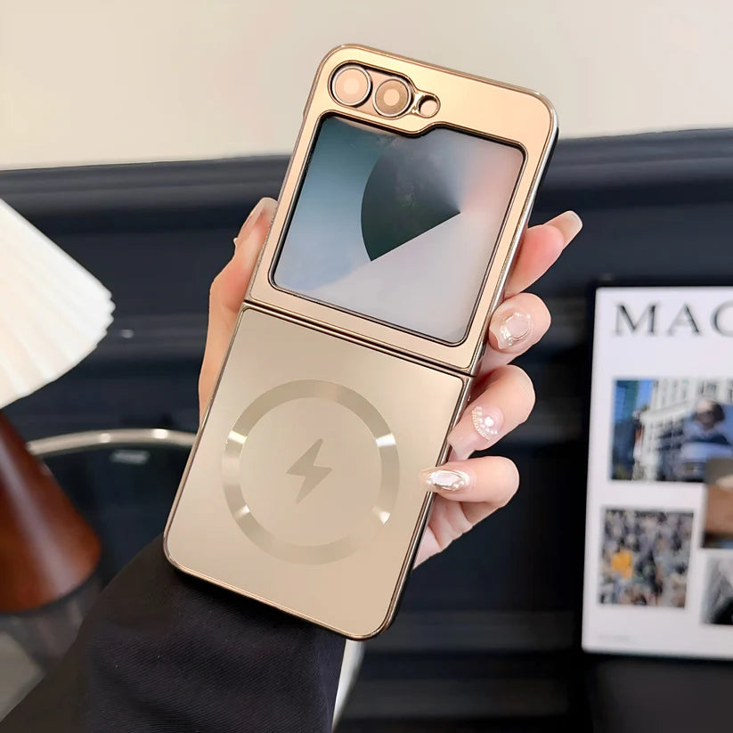 Samsung Flip case - gold